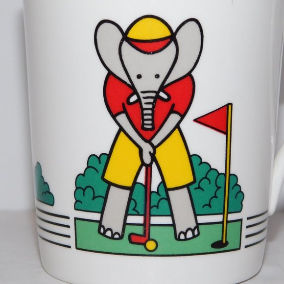 Vintage Studio Nova Elephant Golfing Coffee Mug - Picture 2 of 7